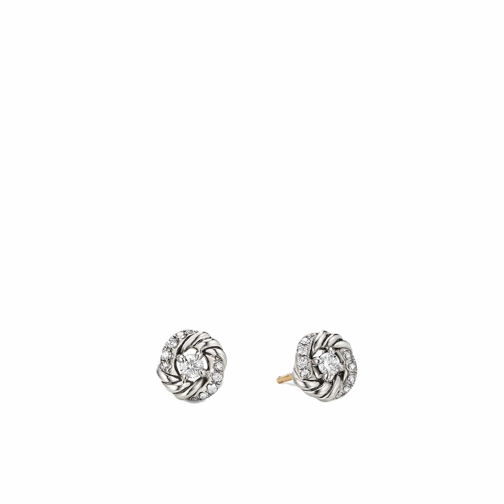 Petite Infinity Stud Earrings with Diamonds