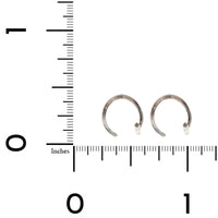 Sterling Silver Bar Hug Hoop Earrings