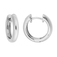 Sterling Silver Hinged Huggie Earrings