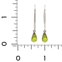 Sterling Silver Peridot Hoop Earrings