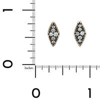 Sterling Silver Diamond Shaped Studs