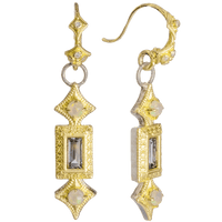 Armenta 18K Yellow Gold and Sterling Silver Spinel and Diamond Hook Earrings