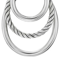 DY Mercer® Bold Triple Ring Drop Earrings Sterling Silver, 48mm