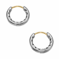 DY Mercer® Huggie Hoop Earrings Sterling Silver, 12mm