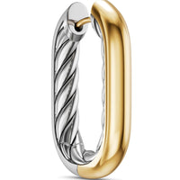 DY Madison® Smooth Hoop Earrings Sterling Silver with 14K Yellow Gold, 24.3mm