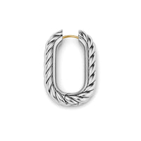 DY Madison® Cable Hoop Earrings Sterling Silver, 29.3mm
