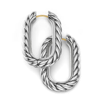 DY Madison® Cable Hoop Earrings Sterling Silver, 29.3mm