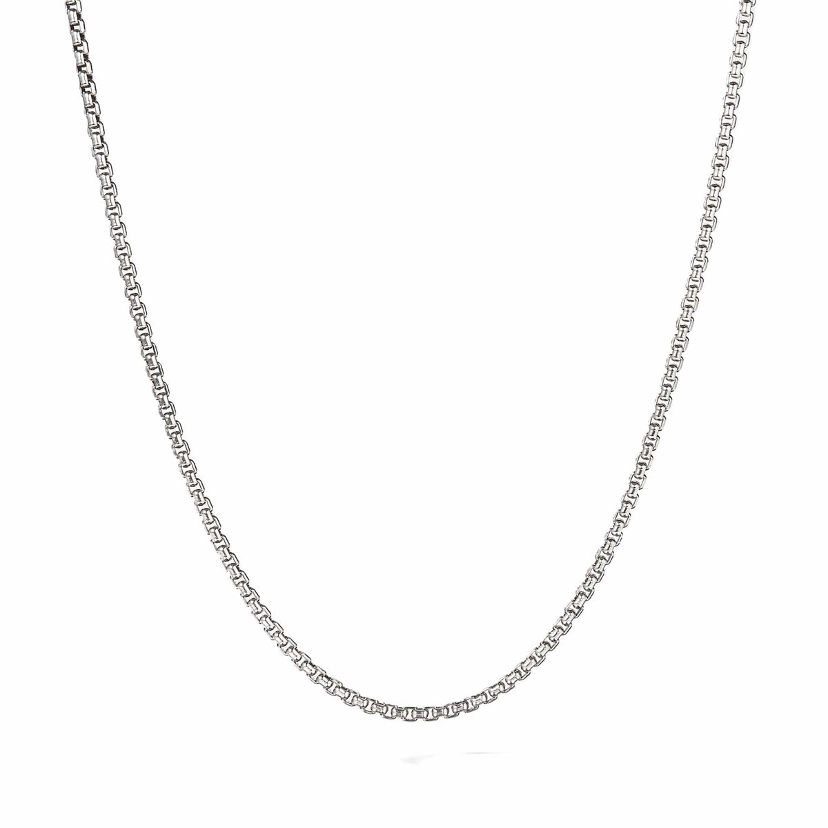Small Box Chain Necklace with Gold