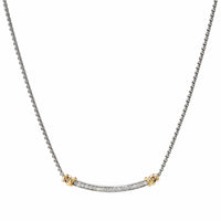 Petite Helena Station Necklace with 18K Yellow Gold and Diamonds