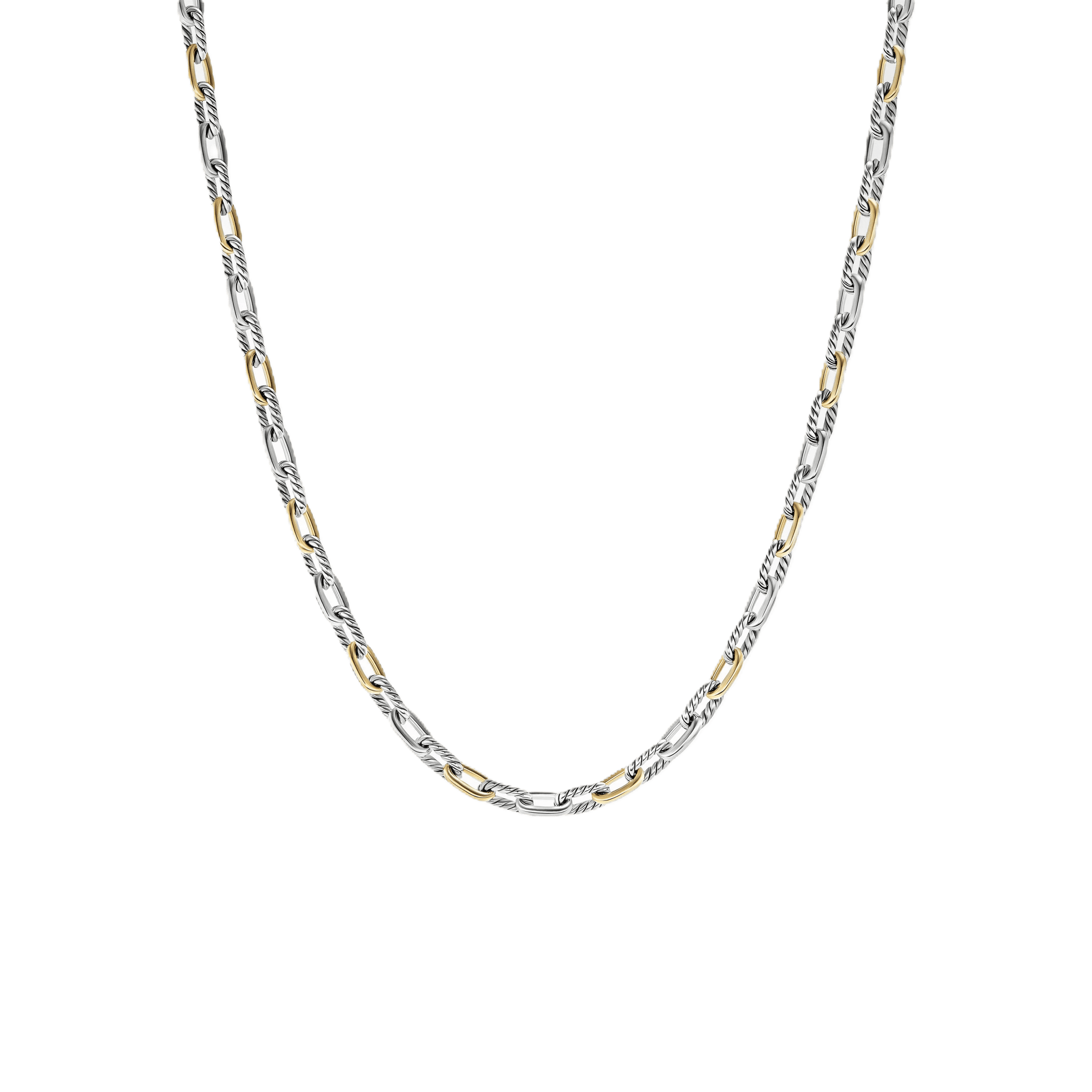 DY Madison® Chain Necklace in Sterling Silver with 18K Yellow Gold