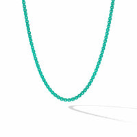 DY Bel Aire Box Chain Necklace in Turquoise with 14K Yellow Gold Accent