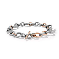 DY Mercer™ Melange Necklace in Sterling Silver with 18K Rose Gold and Pavé Diamonds