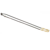 Armenta 18K Yellow Gold and Sterling Silver Pearl and Champagne Diamond Station Necklace