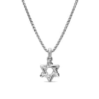 Star of David Pendant Necklace Sterling Silver, 12.3mm