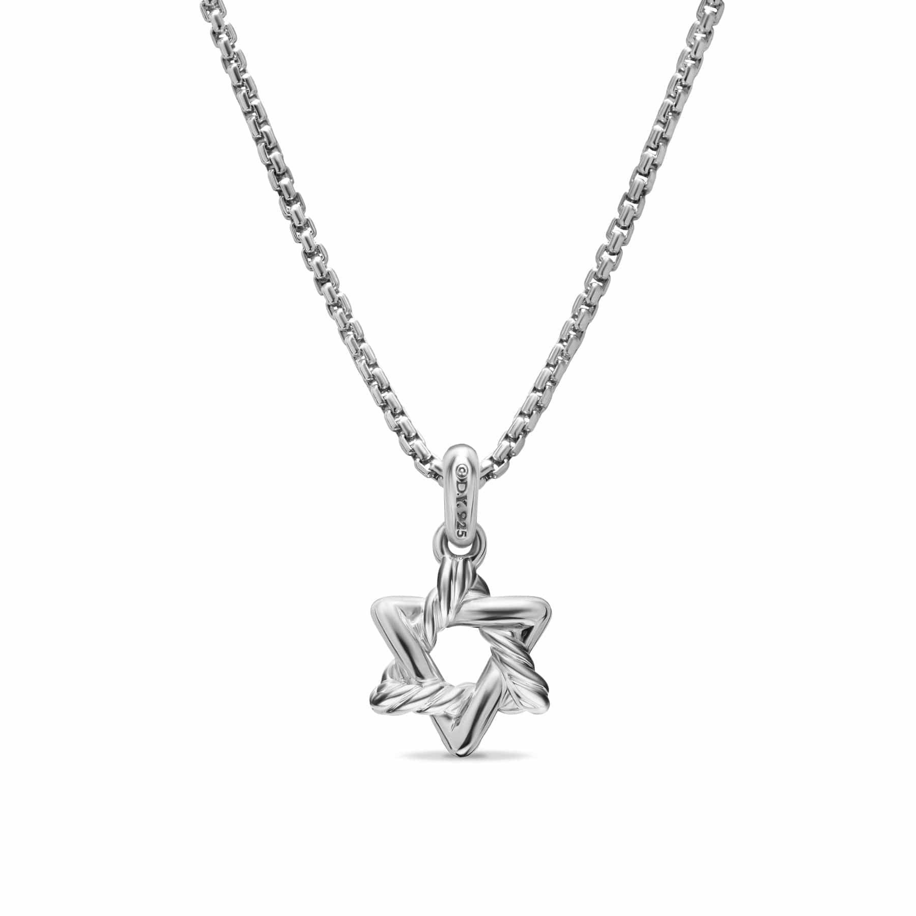Star of David Pendant Necklace Sterling Silver, 12.3mm