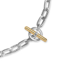 DY Madison® Toggle Chain Necklace Sterling Silver with 18K Yellow Gold, 8.5mm