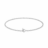 DY Madison® Pavé Toggle Chain Necklace Sterling Silver with Diamonds, 3mm