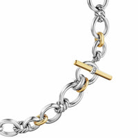 DY Mercer® Chain Necklace Sterling Silver with 18K Yellow Gold and Diamonds, 8mm