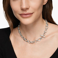 DY Mercer® Chain Necklace Sterling Silver with Diamonds, 8mm