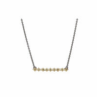 Armenta Sterling Silver & 18K Yellow Gold Crivelli Diamond Bar Necklace