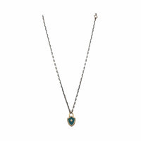 Armenta Sterling Silver & 18K Rose Gold Lock Pendant Necklace