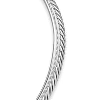 Bold Crossover Collar Necklace Sterling Silver, 10mm