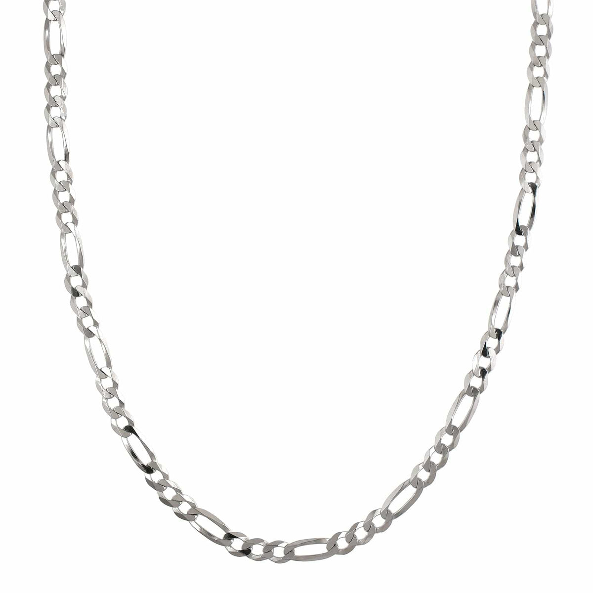 Sterling Silver Figaro Chain Link Necklace