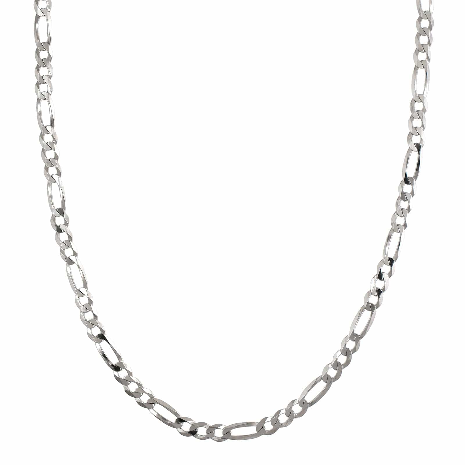 Sterling Silver Figaro Chain Link Necklace