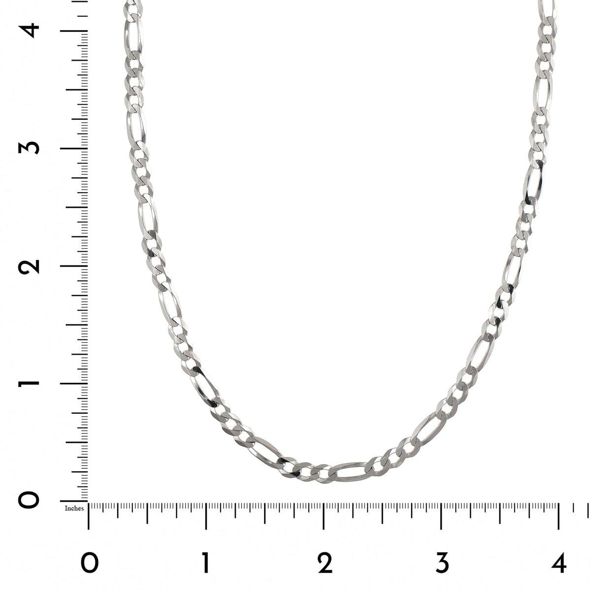 Sterling Silver Figaro Chain Link Necklace
