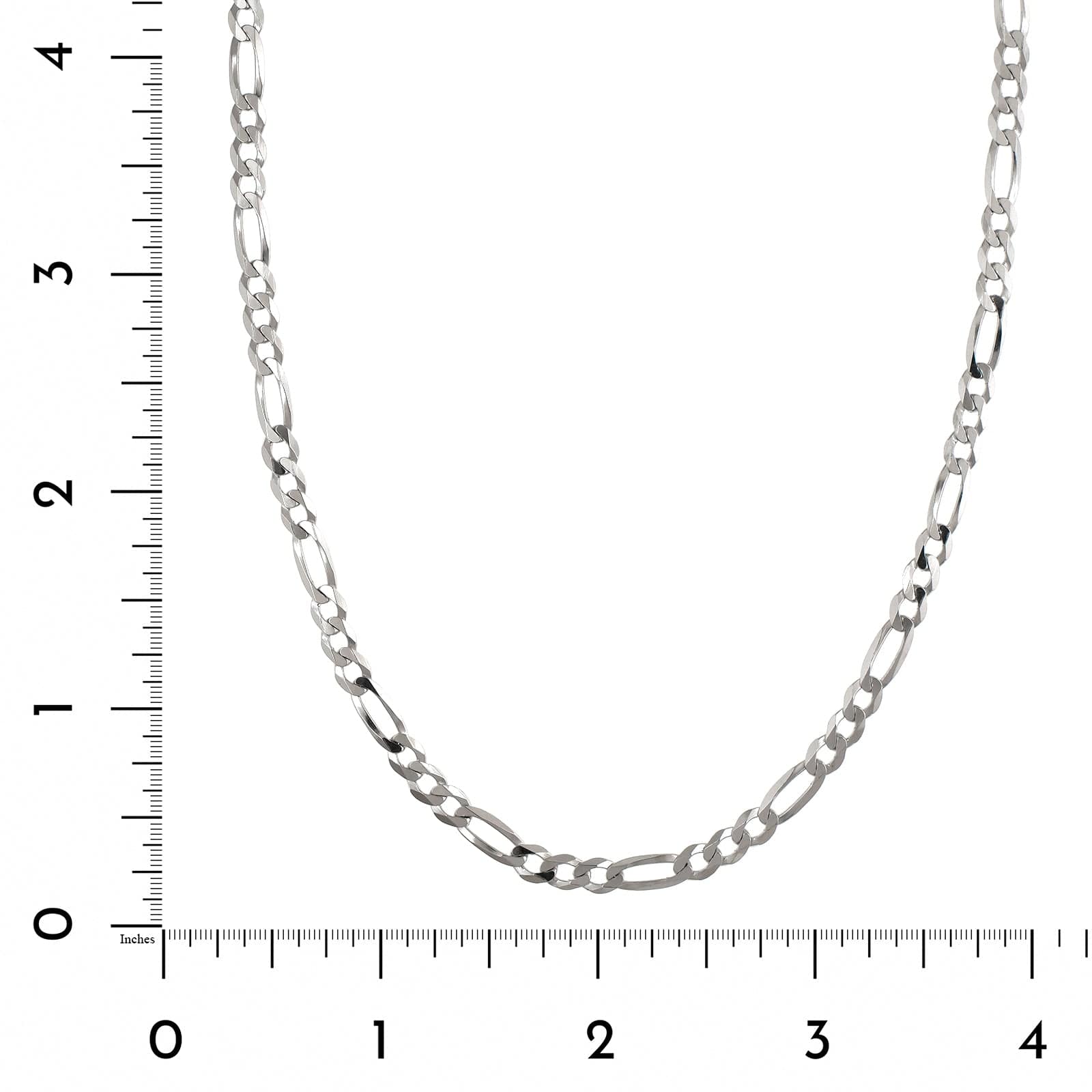 Sterling Silver Figaro Chain Link Necklace