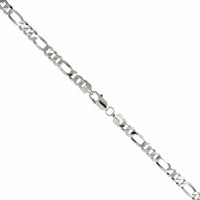 Sterling Silver Figaro Chain Link Necklace