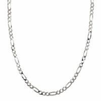 Sterling Silver 22" Figaro Chain Link Necklace