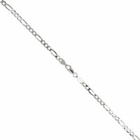 Sterling Silver 22" Figaro Chain Link Necklace