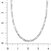 Sterling Silver 22" Figaro Chain Link Necklace