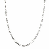 Sterling Silver 16" Figaro Chain Link Necklace