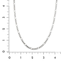 Sterling Silver 16" Figaro Chain Link Necklace
