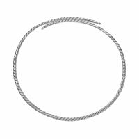 Sculpted Cable Flex Necklace Sterling Silver, 3.5mm