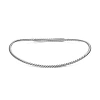 Sculpted Cable Flex Necklace Sterling Silver, 3.5mm