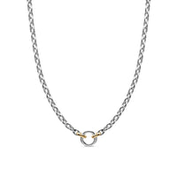 DY Mercer® Petite Chain Necklace Sterling Silver with 18K Yellow Gold, 4.5mm