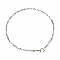 DY Mercer® Petite Chain Necklace Sterling Silver with 18K Yellow Gold, 4.5mm