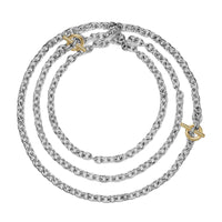 DY Mercer® Convertible Chain Necklace Sterling Silver with 18K Yellow Gold and Diamonds, 8mm