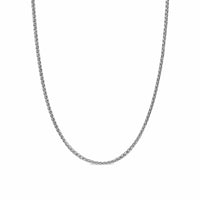 Wheat Chain Necklace Sterling Silver, 2.5mm