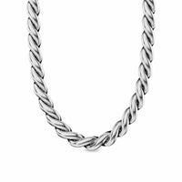 Sculpted Cable Chain Necklace Sterling Silver, 10mm