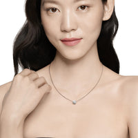 Sculpted Cable Pendant Necklace Sterling Silver with Diamonds, 10mm