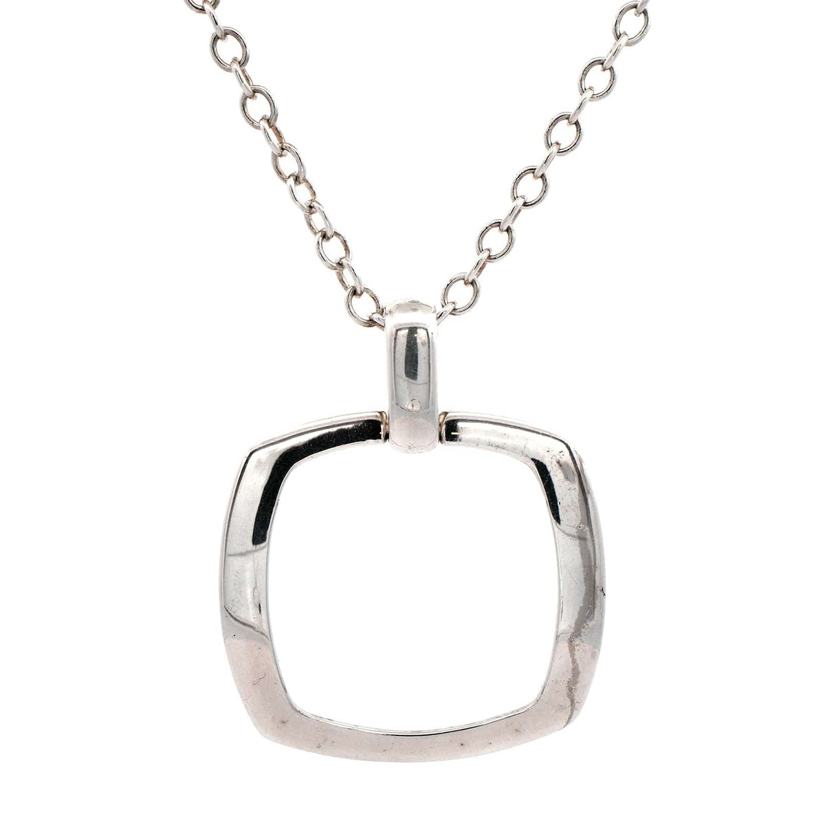 Sterling Silver Open Pendant Necklace
