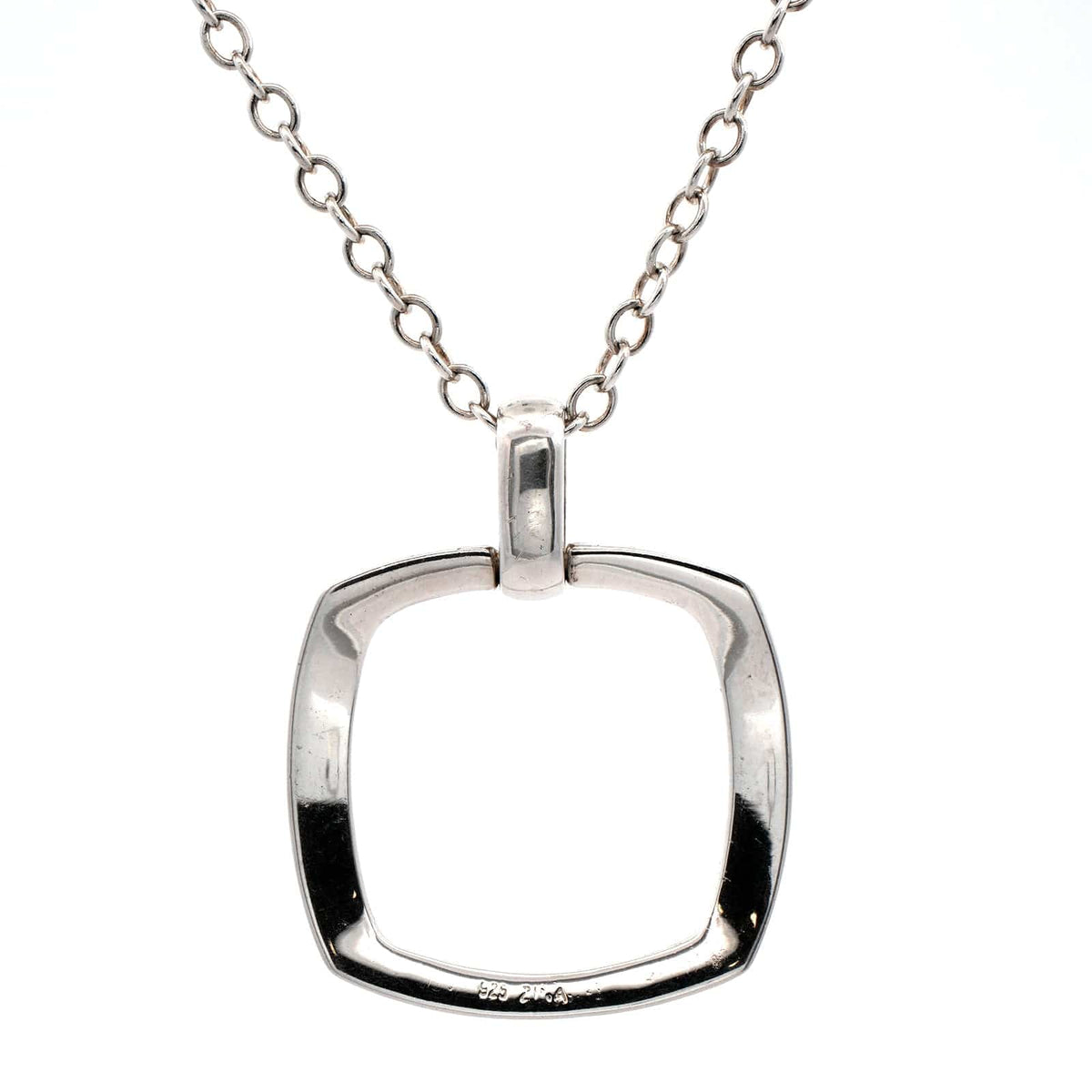 Sterling Silver Open Pendant Necklace