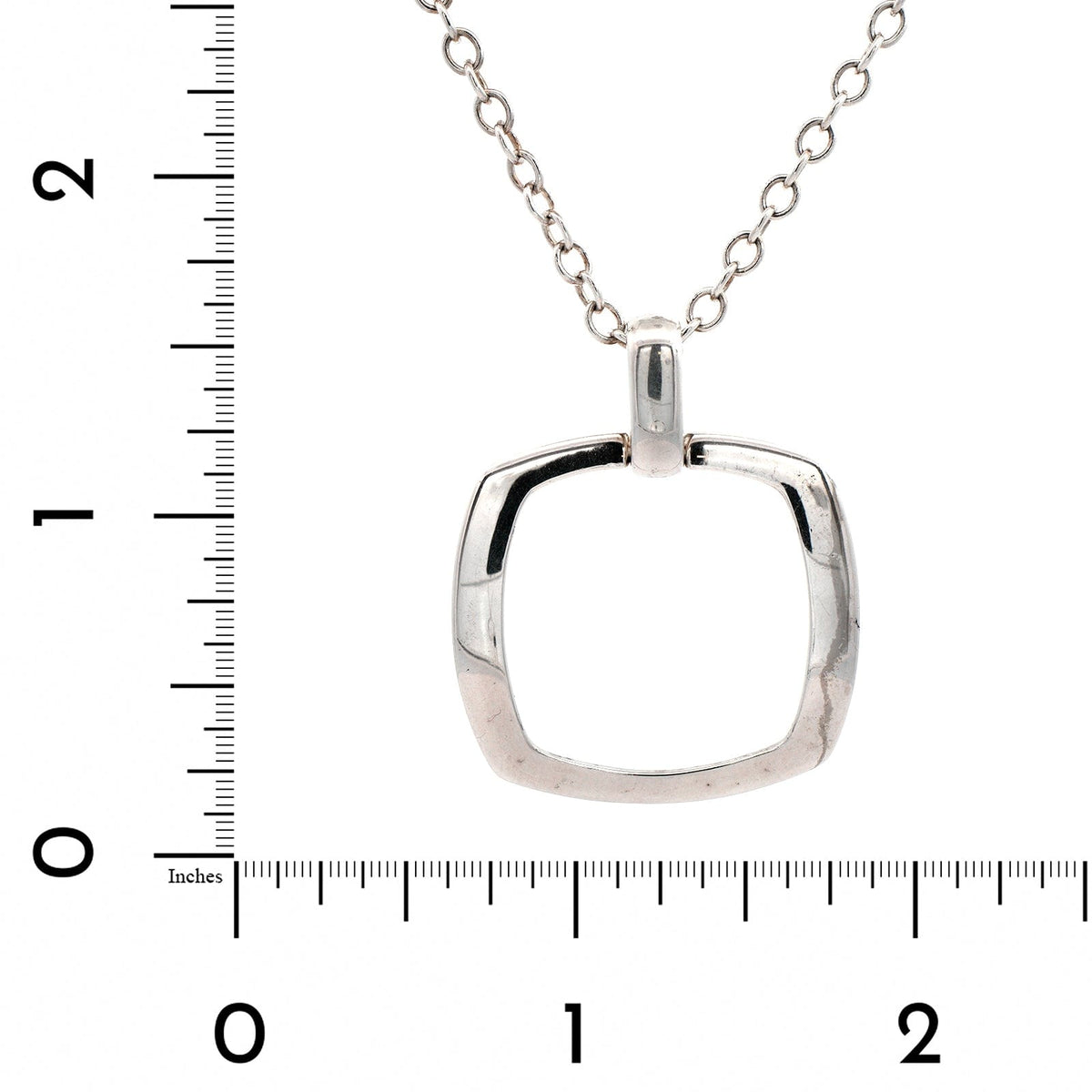Sterling Silver Open Pendant Necklace