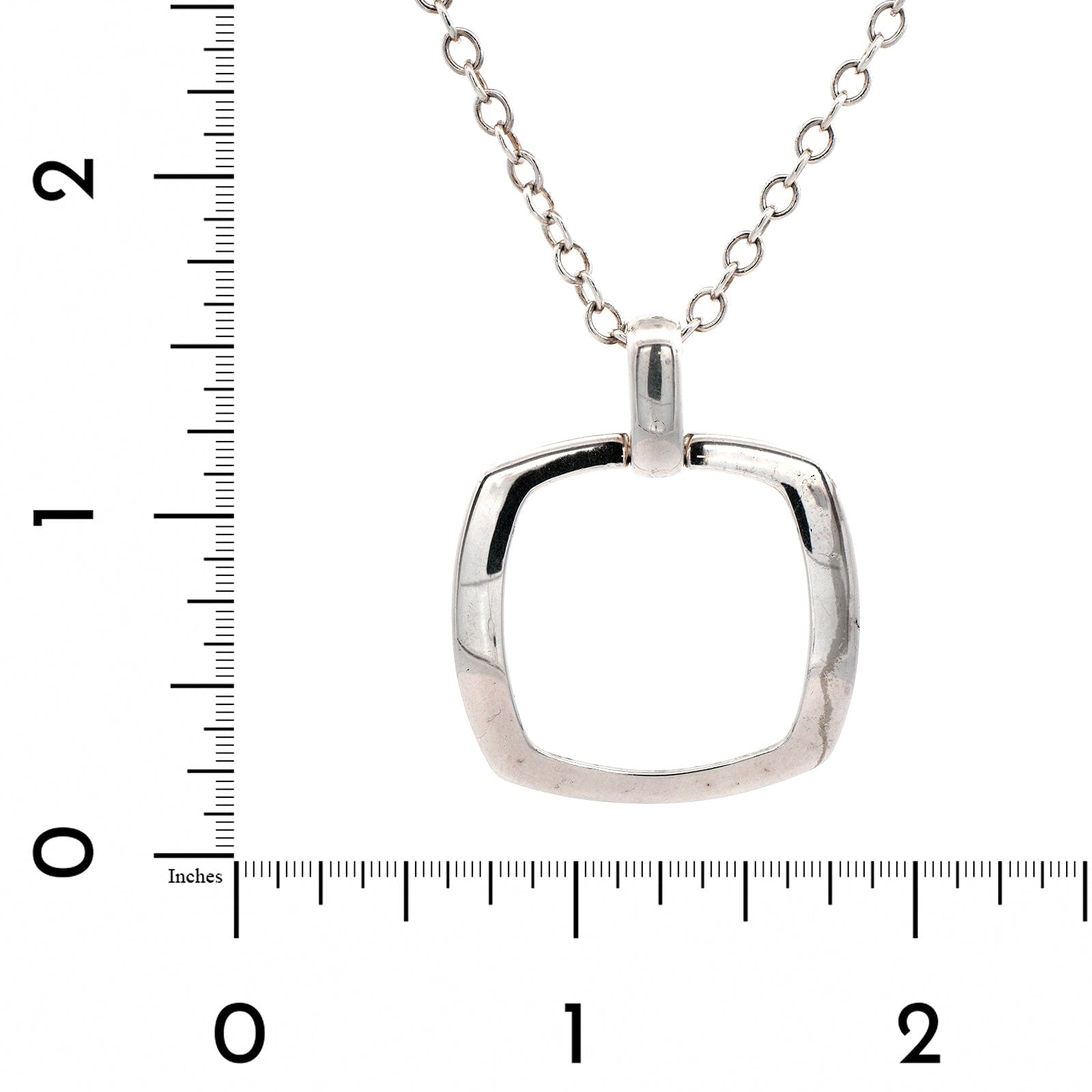 Sterling Silver Open Pendant Necklace