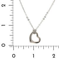 Sterling Silver Open Heart Pendant Necklace