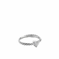 Cable Collectibles Heart Ring with Diamonds